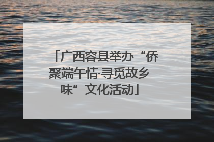 广西容县举办“侨聚端午情·寻觅故乡味”文化活动