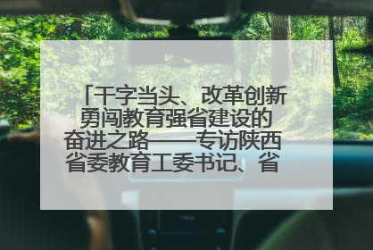 干字当头、改革创新 勇闯教育强省建设的奋进之路——专访陕西省委教育工委书记、省教育厅厅长王树声