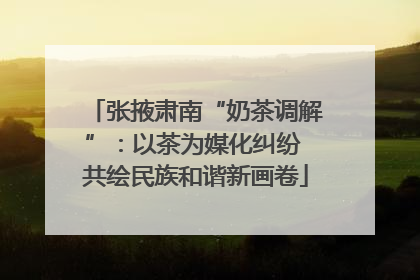 张掖肃南“奶茶调解”：以茶为媒化纠纷 共绘民族和谐新画卷