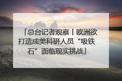 总台记者观察丨欧洲欲打造成美科研人员“吸铁石”面临现实挑战