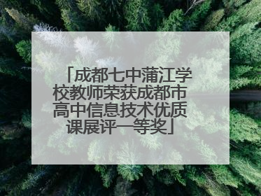 成都七中蒲江学校教师荣获成都市高中信息技术优质课展评一等奖