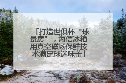 打造世俱杯“球景房”，海信冰箱用真空磁场保鲜技术满足球迷味蕾