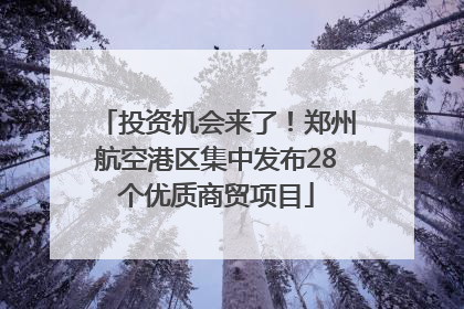 投资机会来了！郑州航空港区集中发布28个优质商贸项目