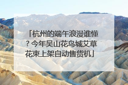 杭州的端午浪漫谁懂？今年吴山花鸟城艾草花束上架自动售货机