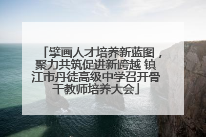 擘画人才培养新蓝图，聚力共筑促进新跨越 镇江市丹徒高级中学召开骨干教师培养大会