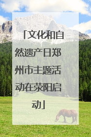 文化和自然遗产日郑州市主题活动在荥阳启动