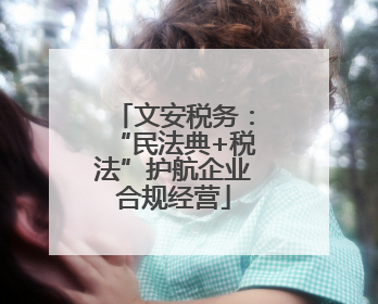 文安税务：“民法典+税法”护航企业合规经营