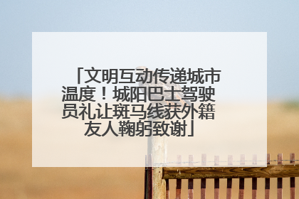 文明互动传递城市温度！城阳巴士驾驶员礼让斑马线获外籍友人鞠躬致谢