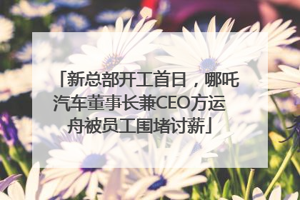 新总部开工首日，哪吒汽车董事长兼CEO方运舟被员工围堵讨薪
