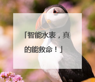 智能水表，真的能救命！
