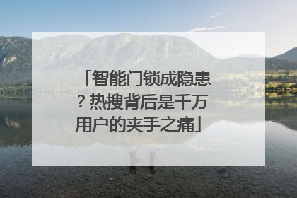智能门锁成隐患？热搜背后是千万用户的夹手之痛