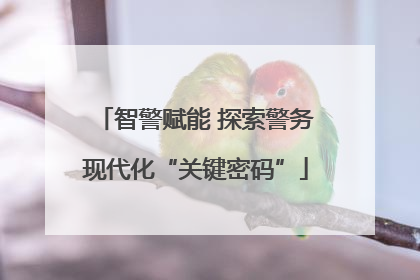 智警赋能 探索警务现代化“关键密码”
