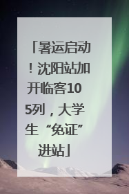 暑运启动！沈阳站加开临客105列，大学生“免证”进站
