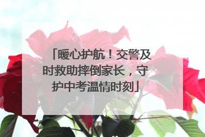 暖心护航！交警及时救助摔倒家长，守护中考温情时刻