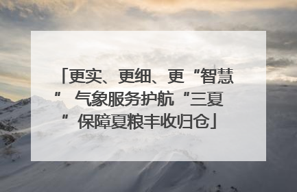 更实、更细、更“智慧” 气象服务护航“三夏”保障夏粮丰收归仓