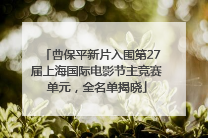 曹保平新片入围第27届上海国际电影节主竞赛单元，全名单揭晓