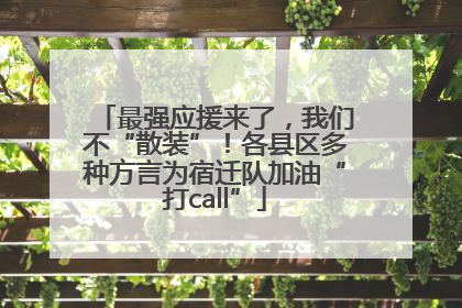 最强应援来了，我们不“散装”！各县区多种方言为宿迁队加油“打call”