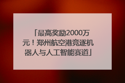 最高奖励2000万元！郑州航空港竞逐机器人与人工智能赛道