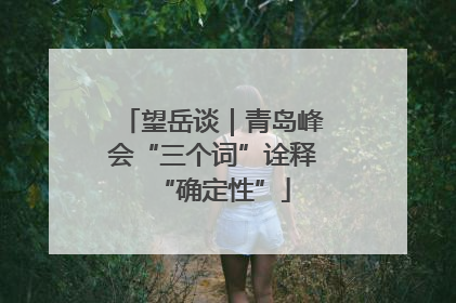 望岳谈｜青岛峰会“三个词”诠释“确定性”