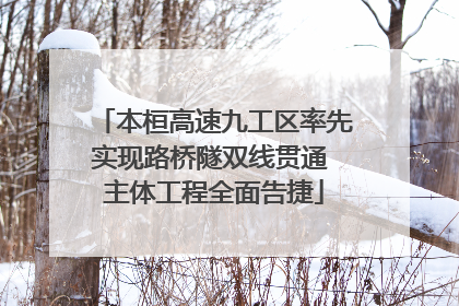 本桓高速九工区率先实现路桥隧双线贯通 主体工程全面告捷