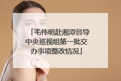 毛伟明赴湘潭督导中央巡视组第一批交办事项整改情况