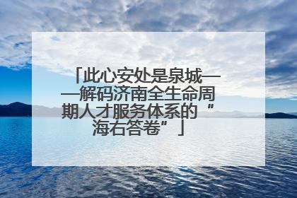 此心安处是泉城——解码济南全生命周期人才服务体系的“海右答卷”