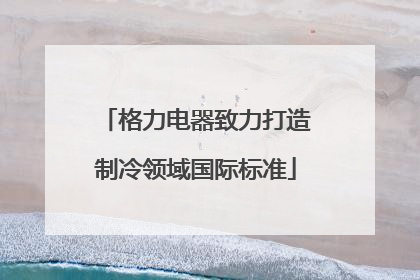 格力电器致力打造制冷领域国际标准