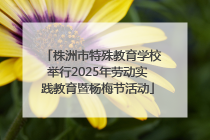 株洲市特殊教育学校举行2025年劳动实践教育暨杨梅节活动