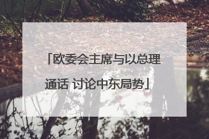 欧委会主席与以总理通话 讨论中东局势