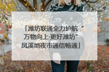 潍坊联通全力护航“万物向上·更好潍坊”凤溪地夜市通信畅通