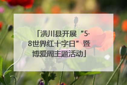 潢川县开展“5·8世界红十字日”暨博爱周主题活动