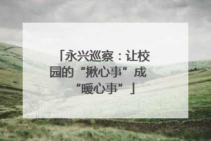 永兴巡察：让校园的“揪心事”成“暖心事”