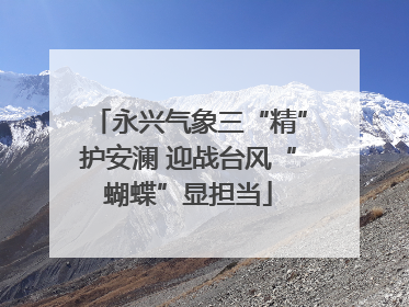 永兴气象三“精”护安澜 迎战台风“蝴蝶”显担当