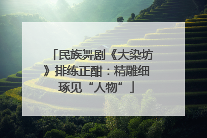 民族舞剧《大染坊》排练正酣：精雕细琢见“人物”