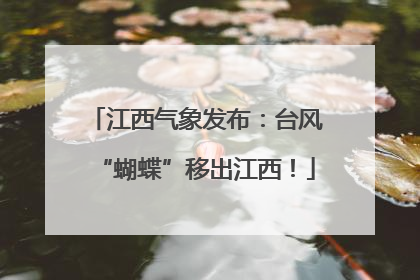 江西气象发布：台风“蝴蝶”移出江西！