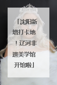 沈阳新增打卡地！辽河非遗美学馆开馆啦