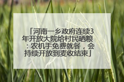 河南一乡政府连续3年开放大院给村民晒粮：农机手免费就餐，会持续开放到麦收结束