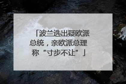 波兰选出疑欧派总统，亲欧派总理称“寸步不让”