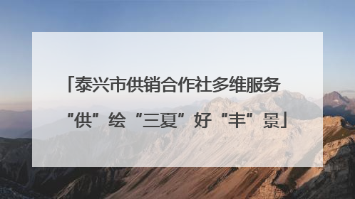 泰兴市供销合作社多维服务 “供”绘“三夏”好“丰”景