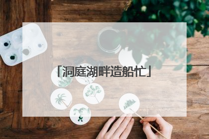 洞庭湖畔造船忙