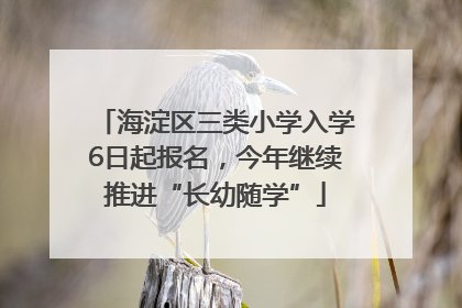 海淀区三类小学入学6日起报名，今年继续推进“长幼随学”