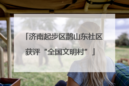 济南起步区鹊山东社区获评“全国文明村”