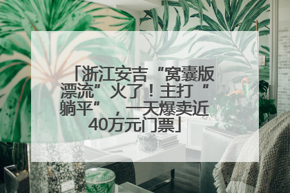 浙江安吉“窝囊版漂流”火了！主打“躺平”，一天爆卖近40万元门票