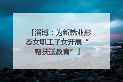 淄博：为新就业形态女职工子女开展“帮扶送教育”
