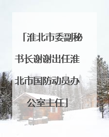 淮北市委副秘书长谢谢出任淮北市国防动员办公室主任