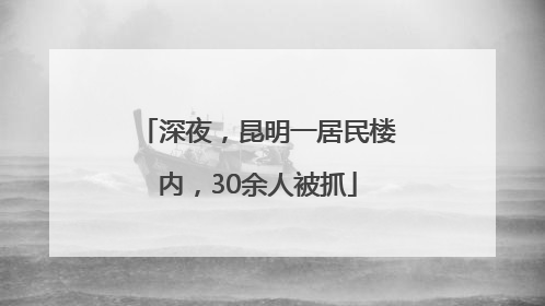 深夜，昆明一居民楼内，30余人被抓