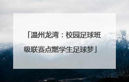 温州龙湾：校园足球班级联赛点燃学生足球梦