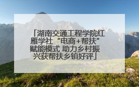 湖南交通工程学院红雁学社“电商+帮扶”赋能模式 助力乡村振兴获帮扶乡镇好评