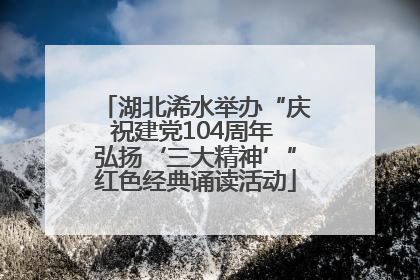 湖北浠水举办“庆祝建党104周年 弘扬‘三大精神’”红色经典诵读活动