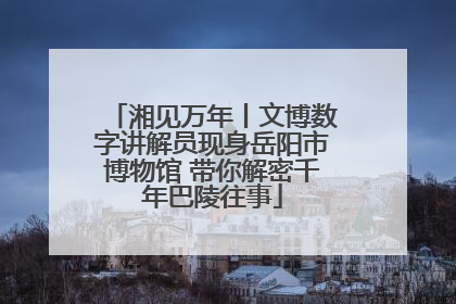 湘见万年丨文博数字讲解员现身岳阳市博物馆 带你解密千年巴陵往事